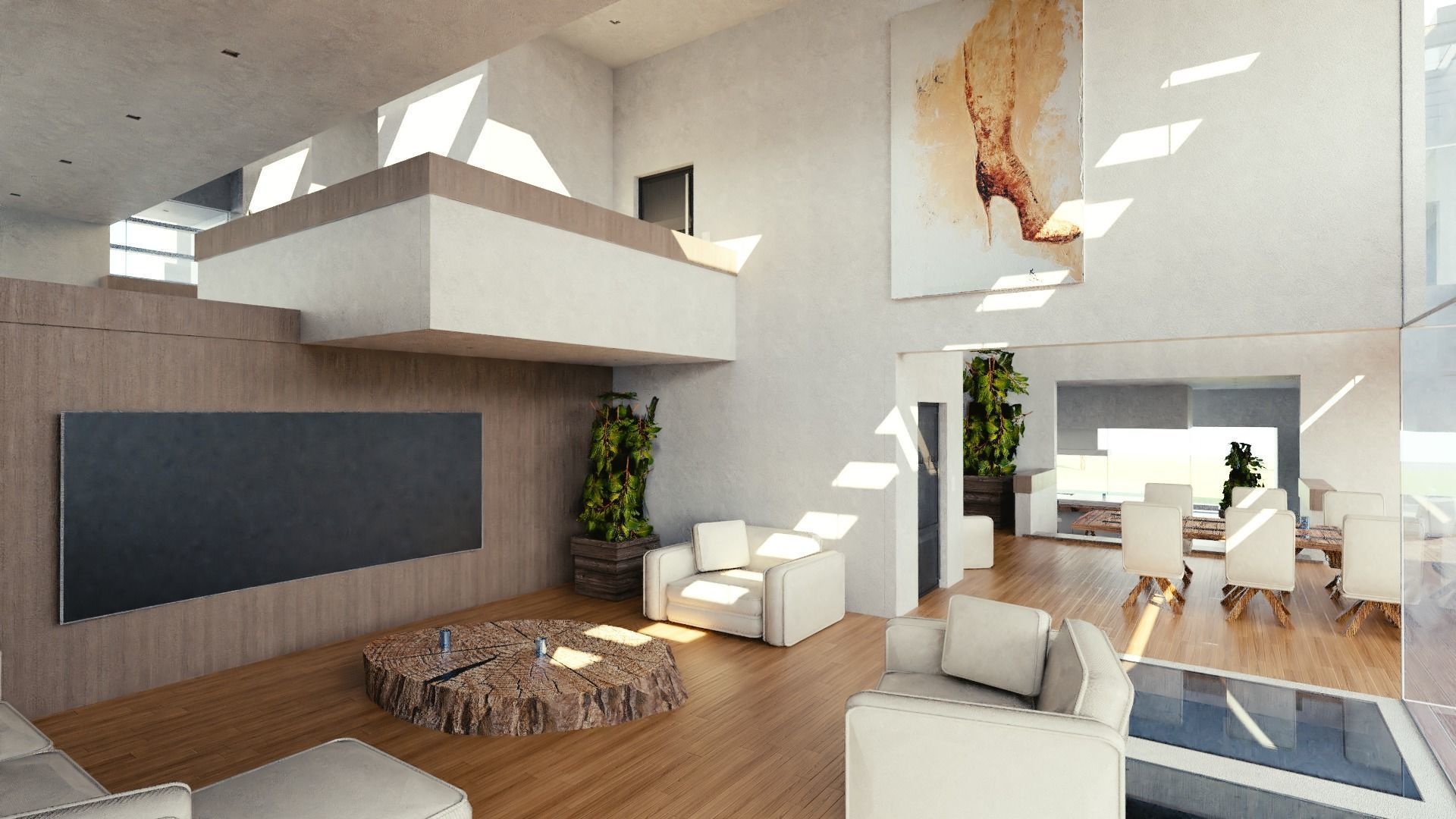 Modular Double Mansion Assets Pack Low-poly 3D model_26