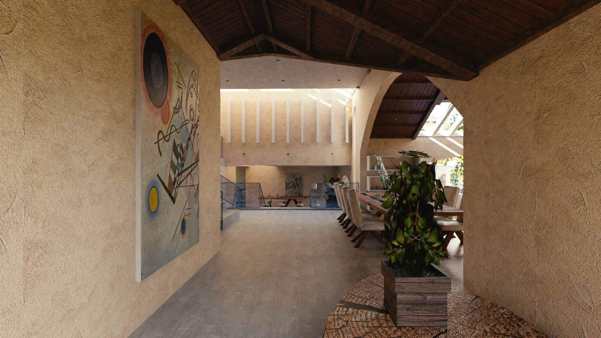 Modular Double Mansion Assets Pack Low-poly 3D model_25