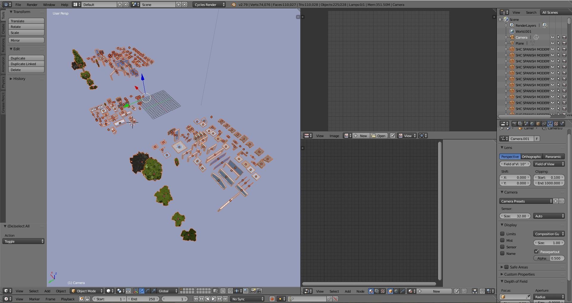 Modular Double Mansion Assets Pack Low-poly 3D model_17