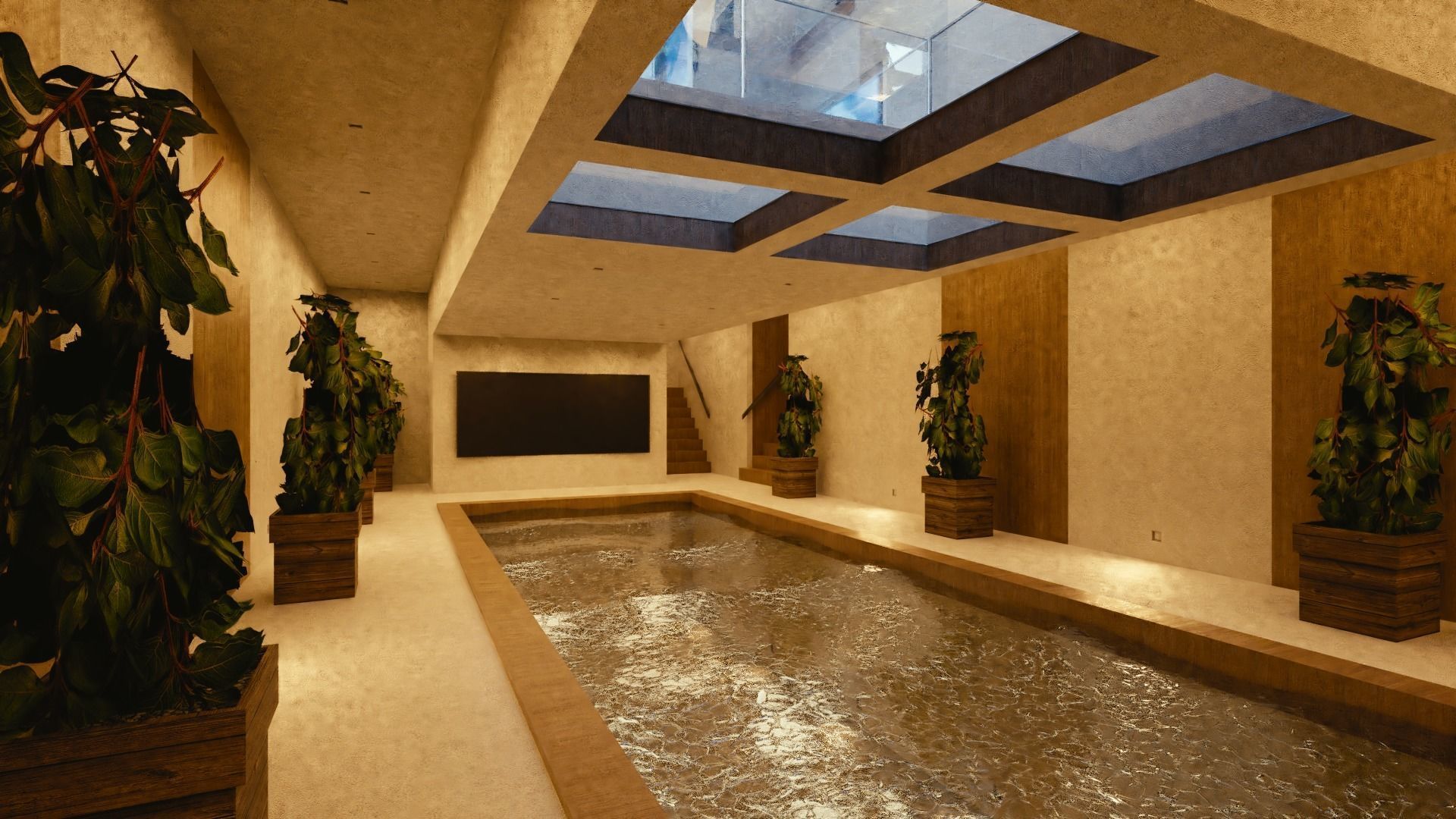 Modular Double Mansion Assets Pack Low-poly 3D model_37