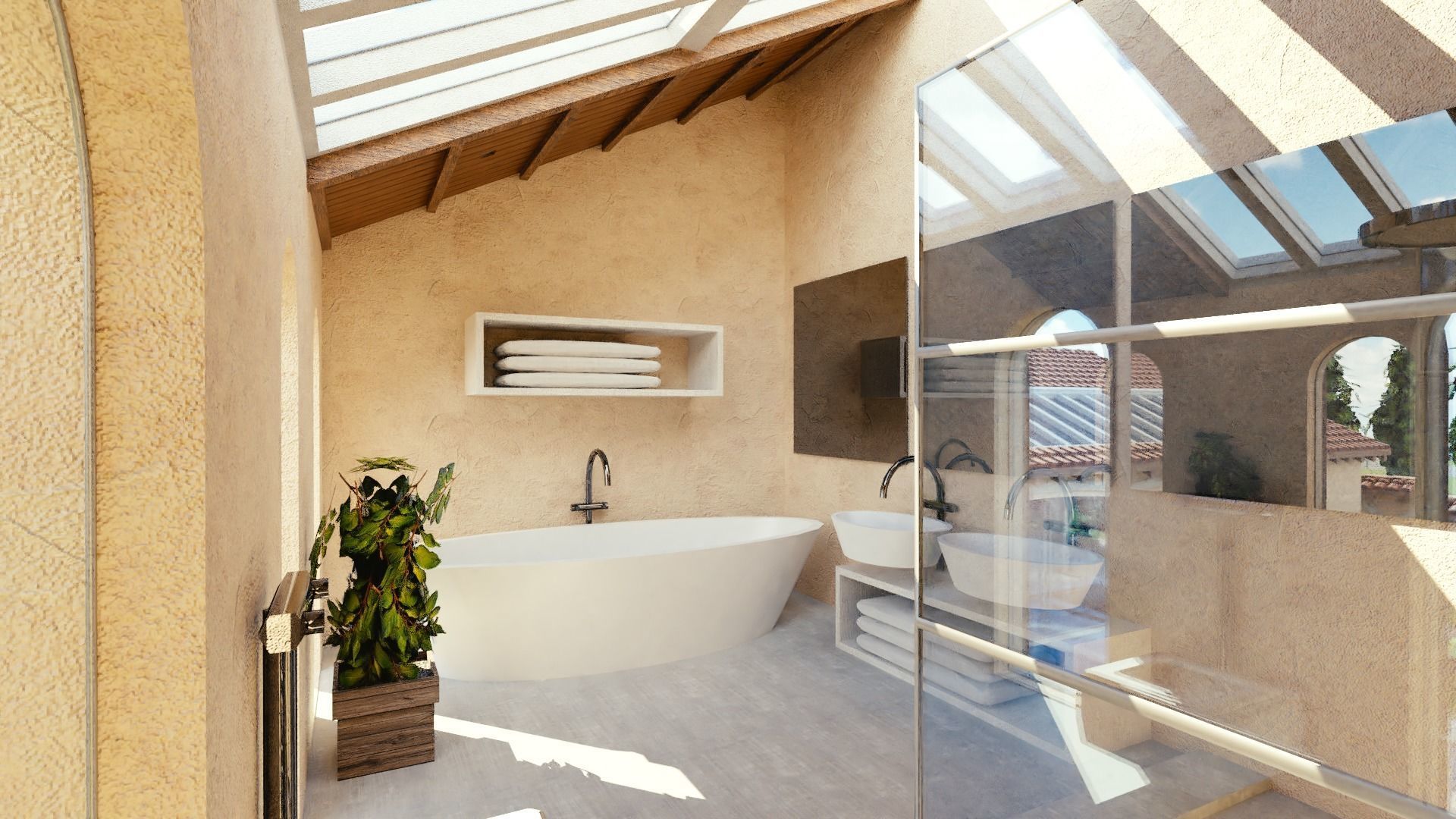 Modular Double Mansion Assets Pack Low-poly 3D model_33