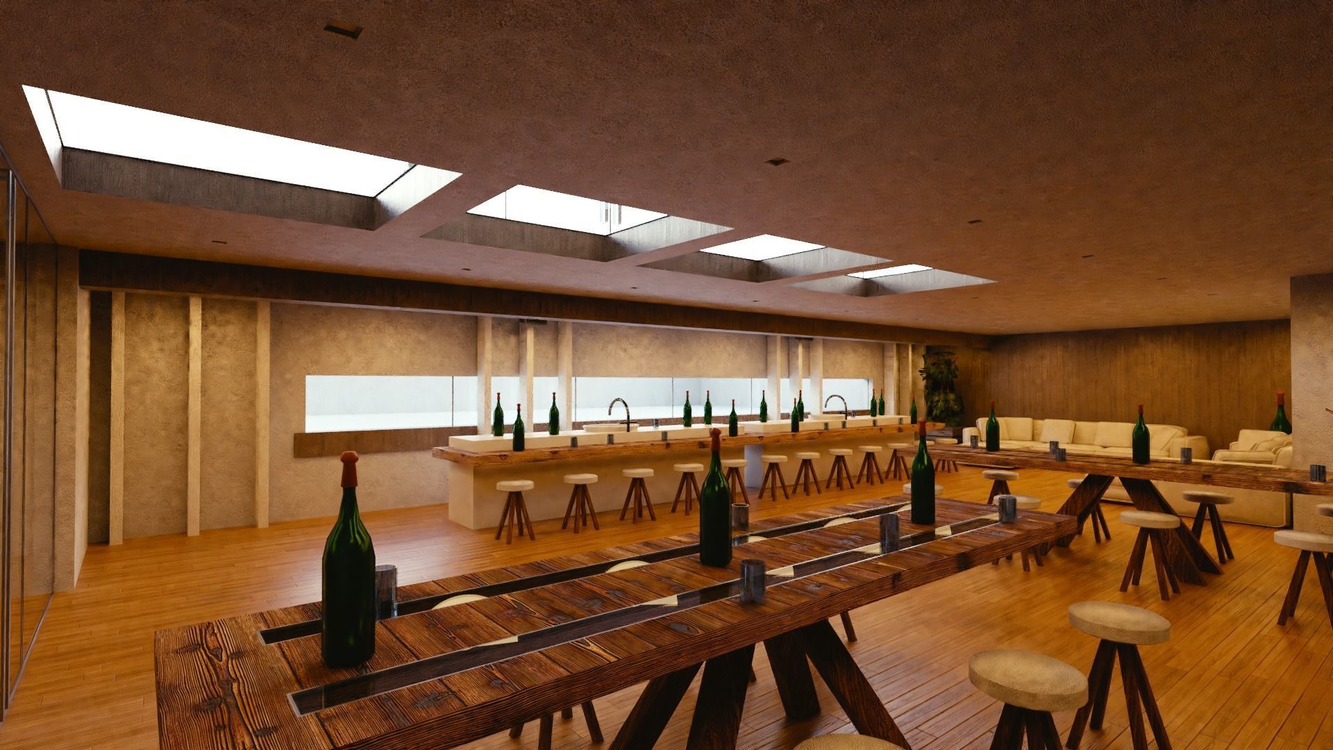 Modular Double Mansion Assets Pack Low-poly 3D model_39