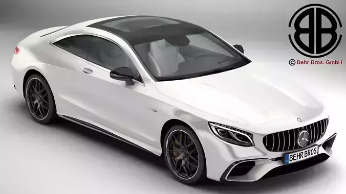 Mercedes S Class Coupe AMG S63 2018  3D model
