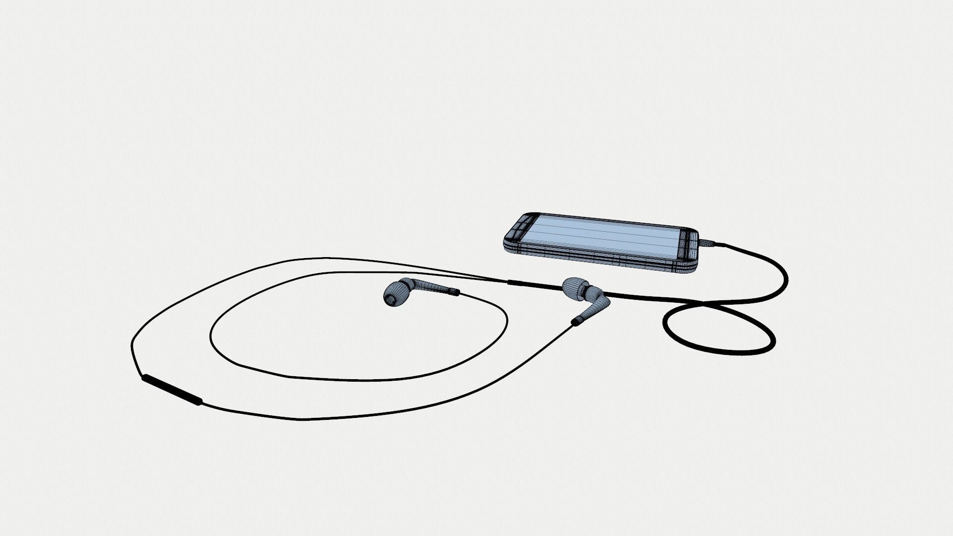 Phone and Hedphones Set 3D model_13