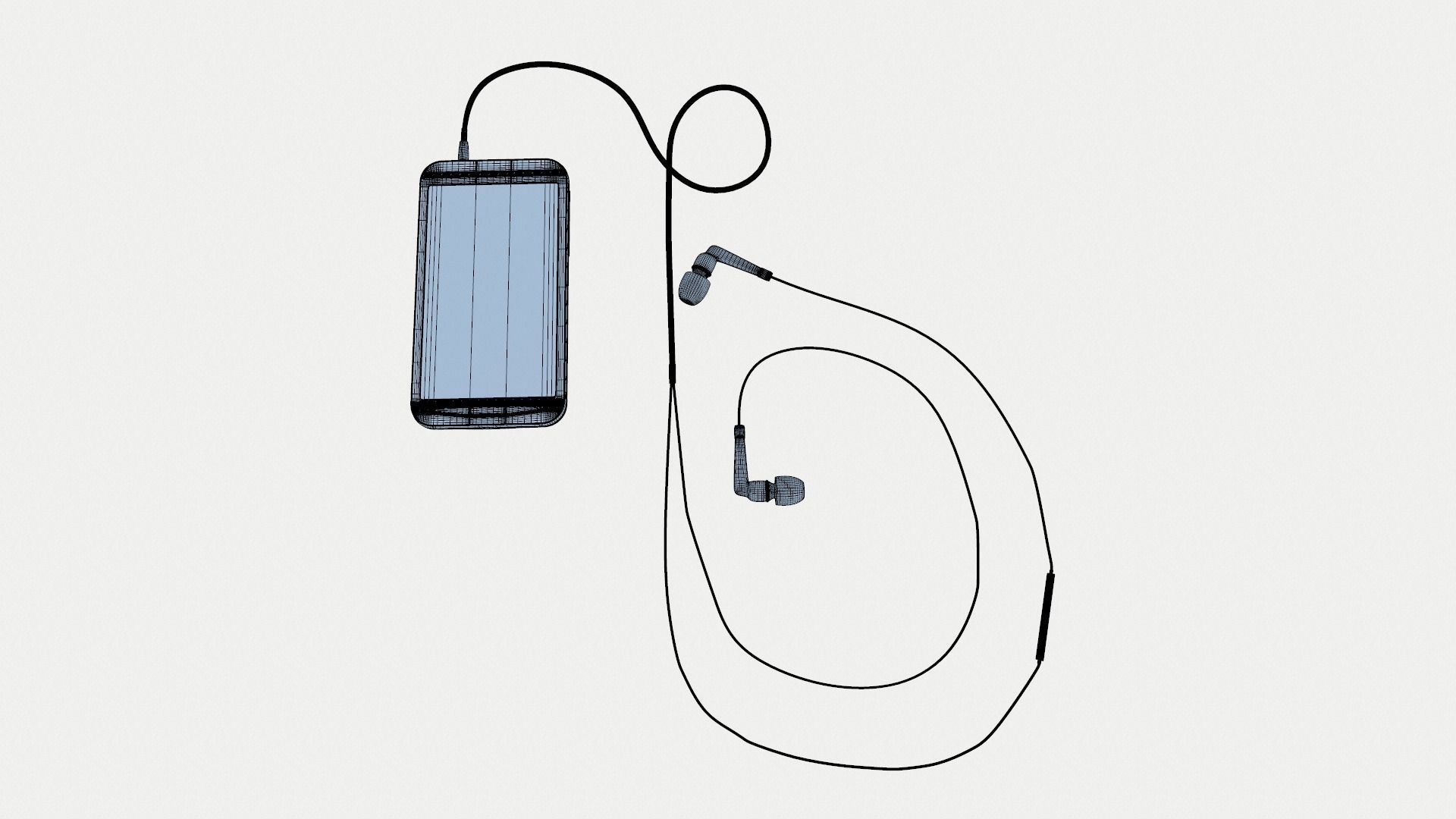 Phone and Hedphones Set 3D model_12