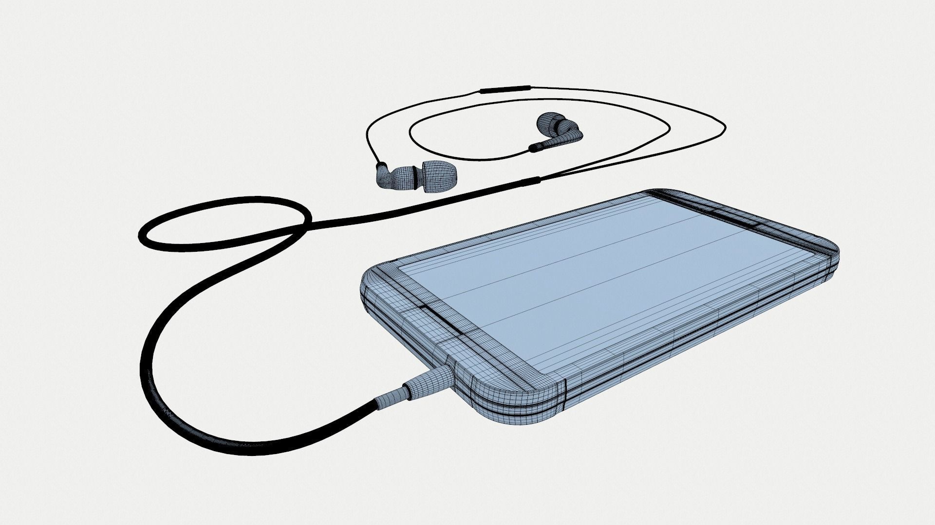 Phone and Hedphones Set 3D model_9