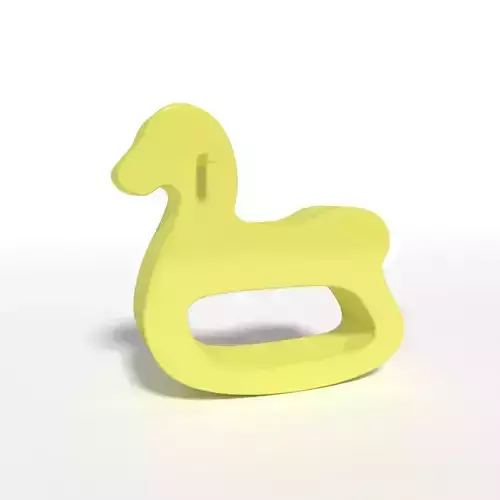 Rocking Horse Chair Low-poly 3D model