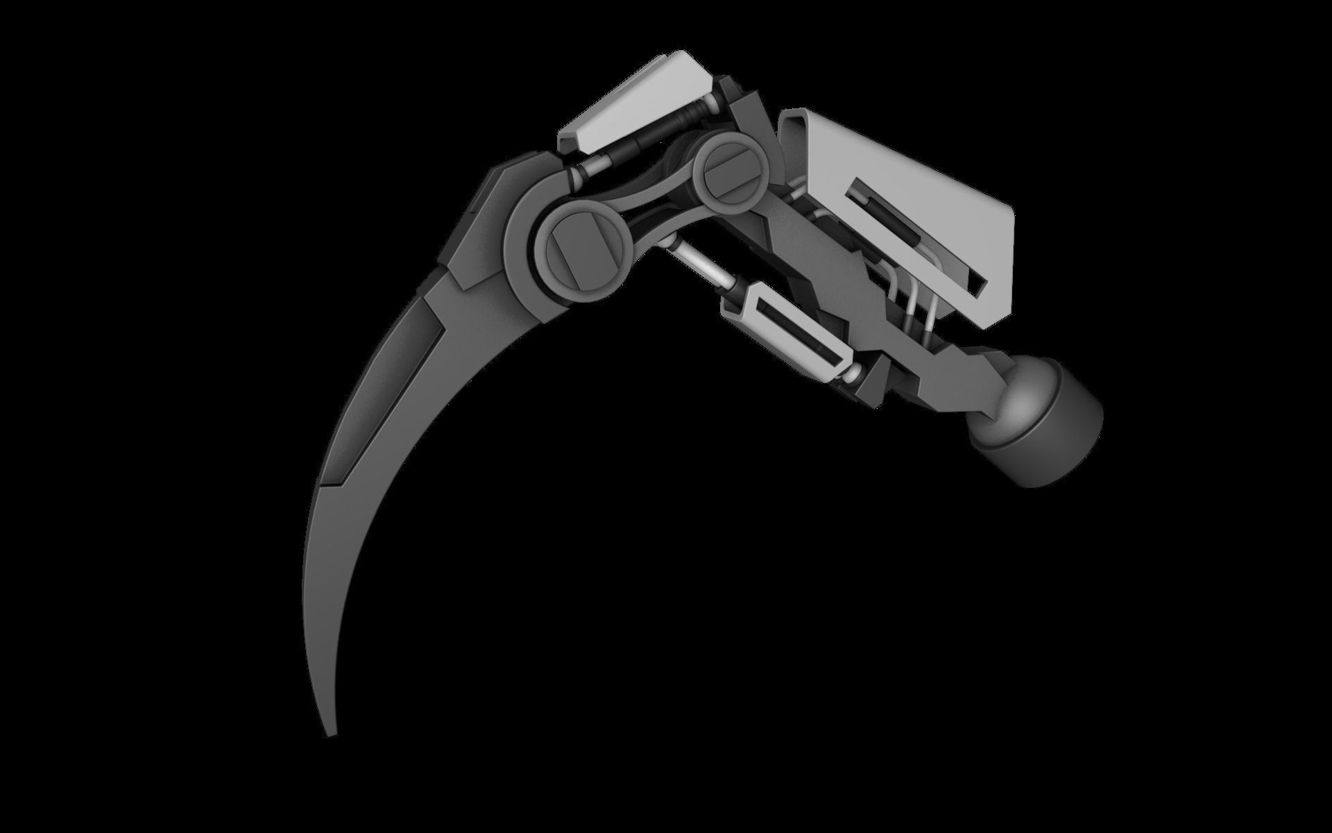 Robot Leg 3D model_6