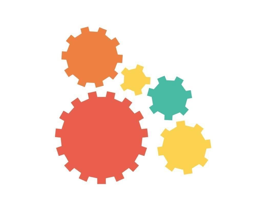 Simple low-poly cogs Low-poly 3D model_1