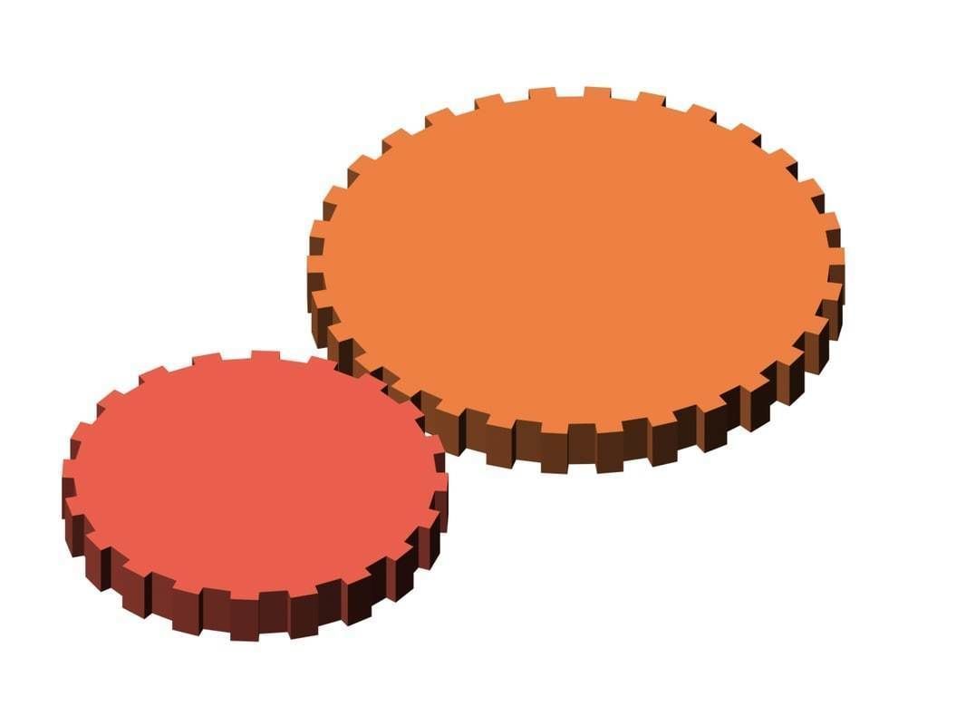 Simple low-poly cogs Low-poly 3D model_7