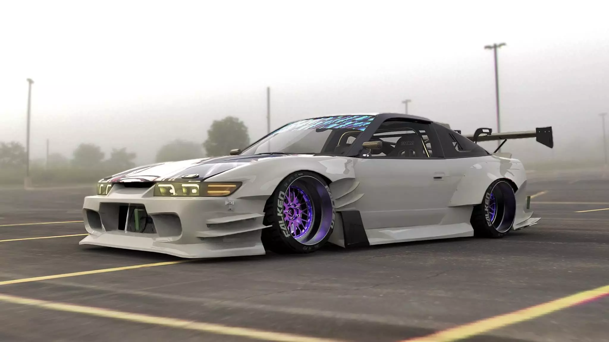 Custom Nissan 240sx S13 3D model_0