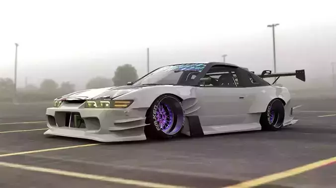 Custom Nissan 240sx S13 3D model
