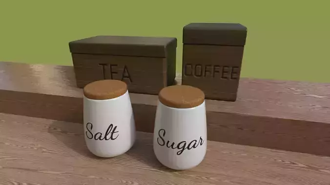 Kitchen Containers for Coffee - Tea - Sugar - Salt   