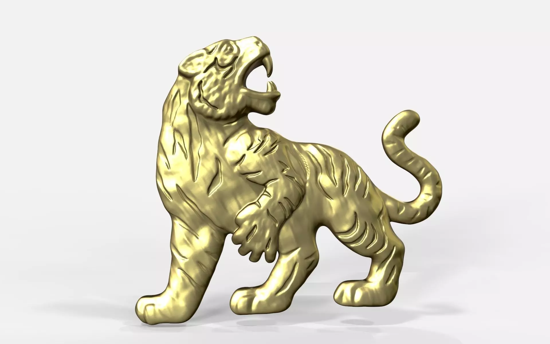 Tiger pendant 3D print model_0