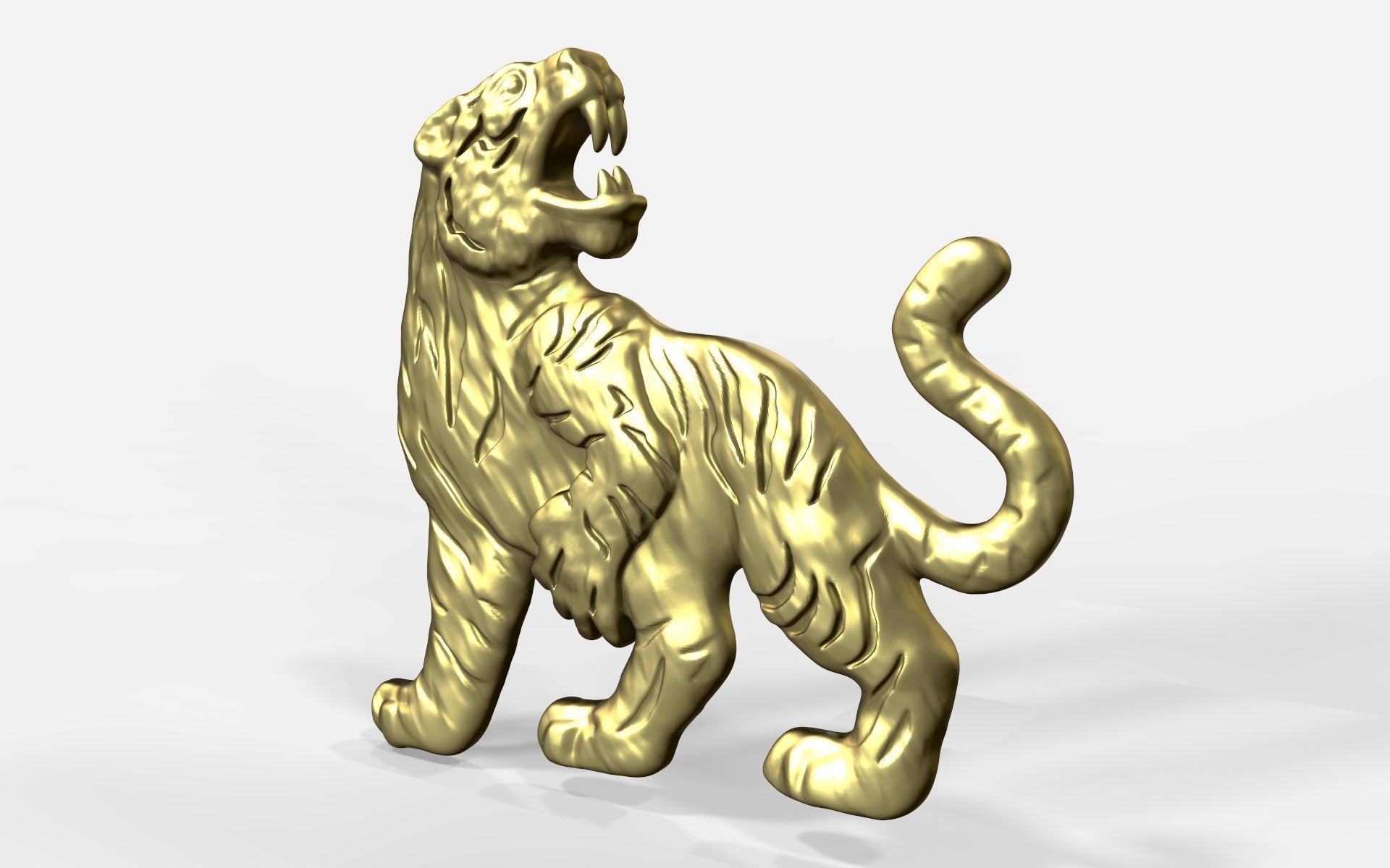 Tiger pendant 3D print model_2