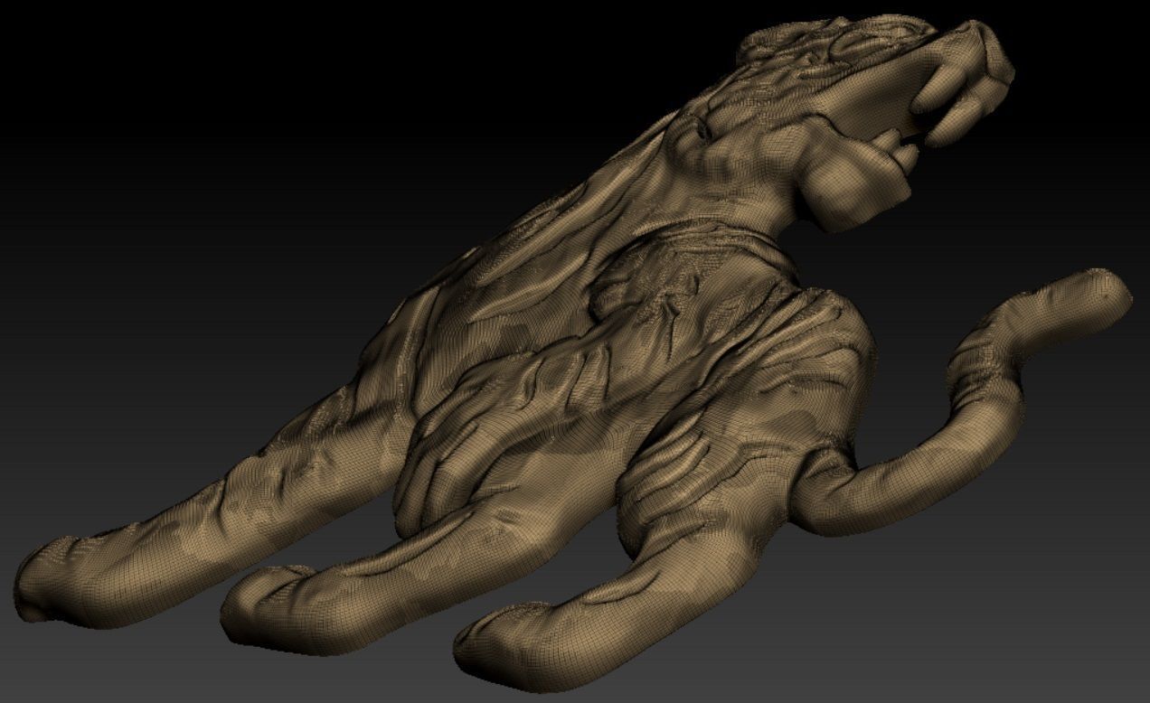 Tiger pendant 3D print model_6