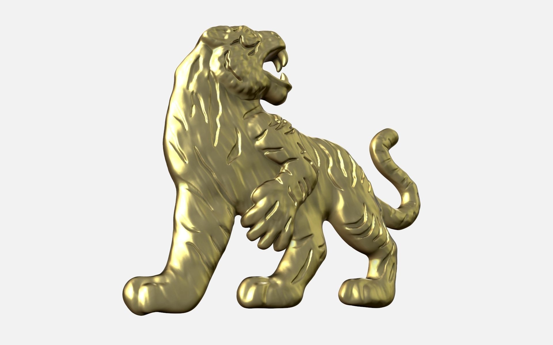 Tiger pendant 3D print model_1