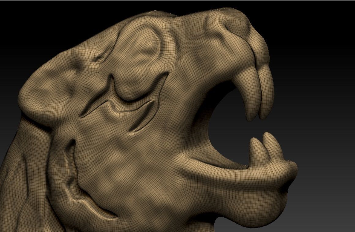 Tiger pendant 3D print model_7