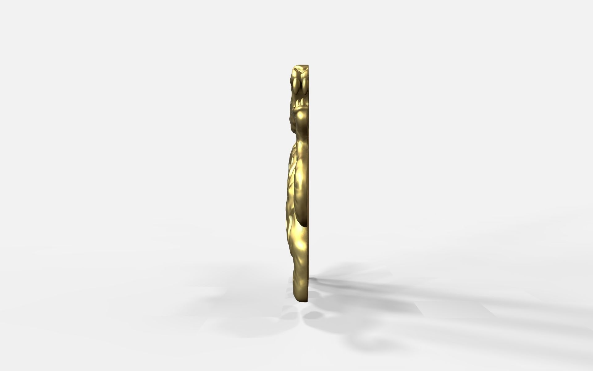 Tiger pendant 3D print model_3