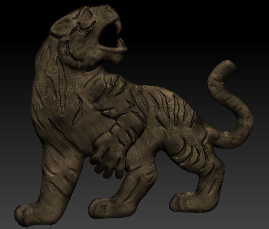 Tiger pendant 3D print model_5