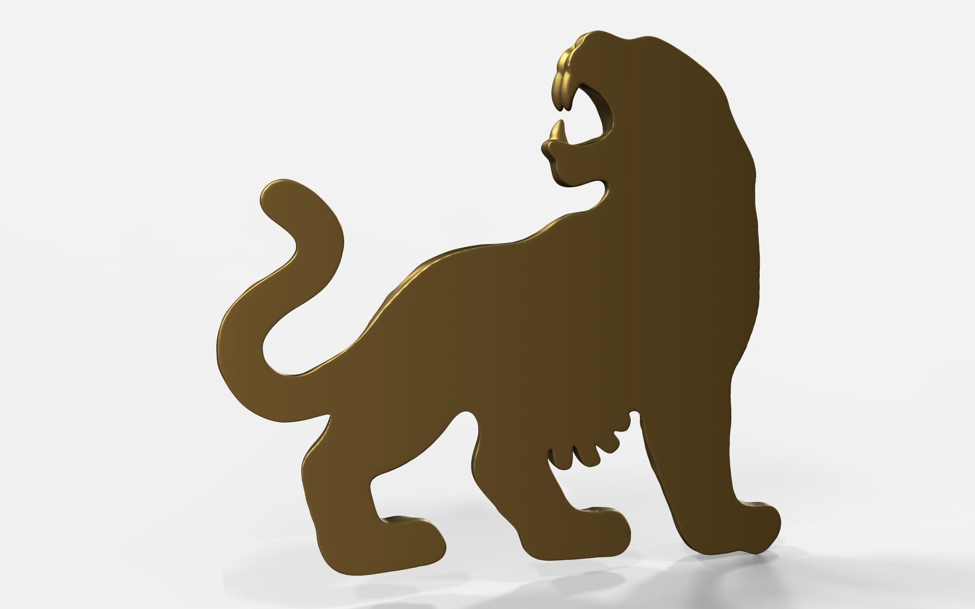 Tiger pendant 3D print model_4