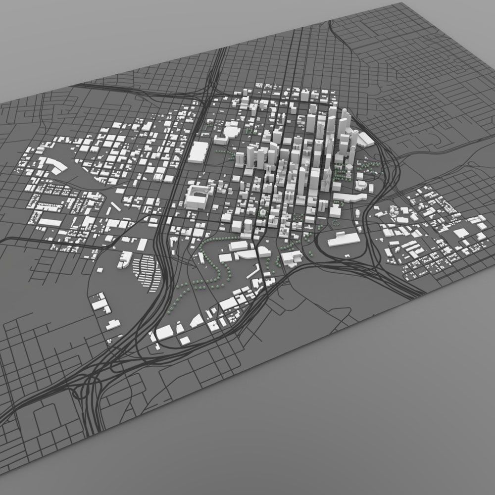 Houston Cityscape in 3ds and obj formats 3D model_2