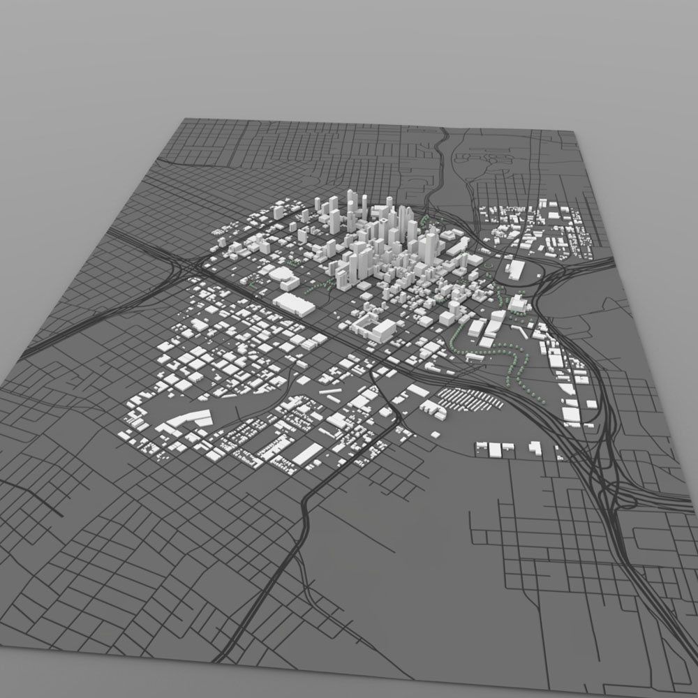 Houston Cityscape in 3ds and obj formats 3D model_1