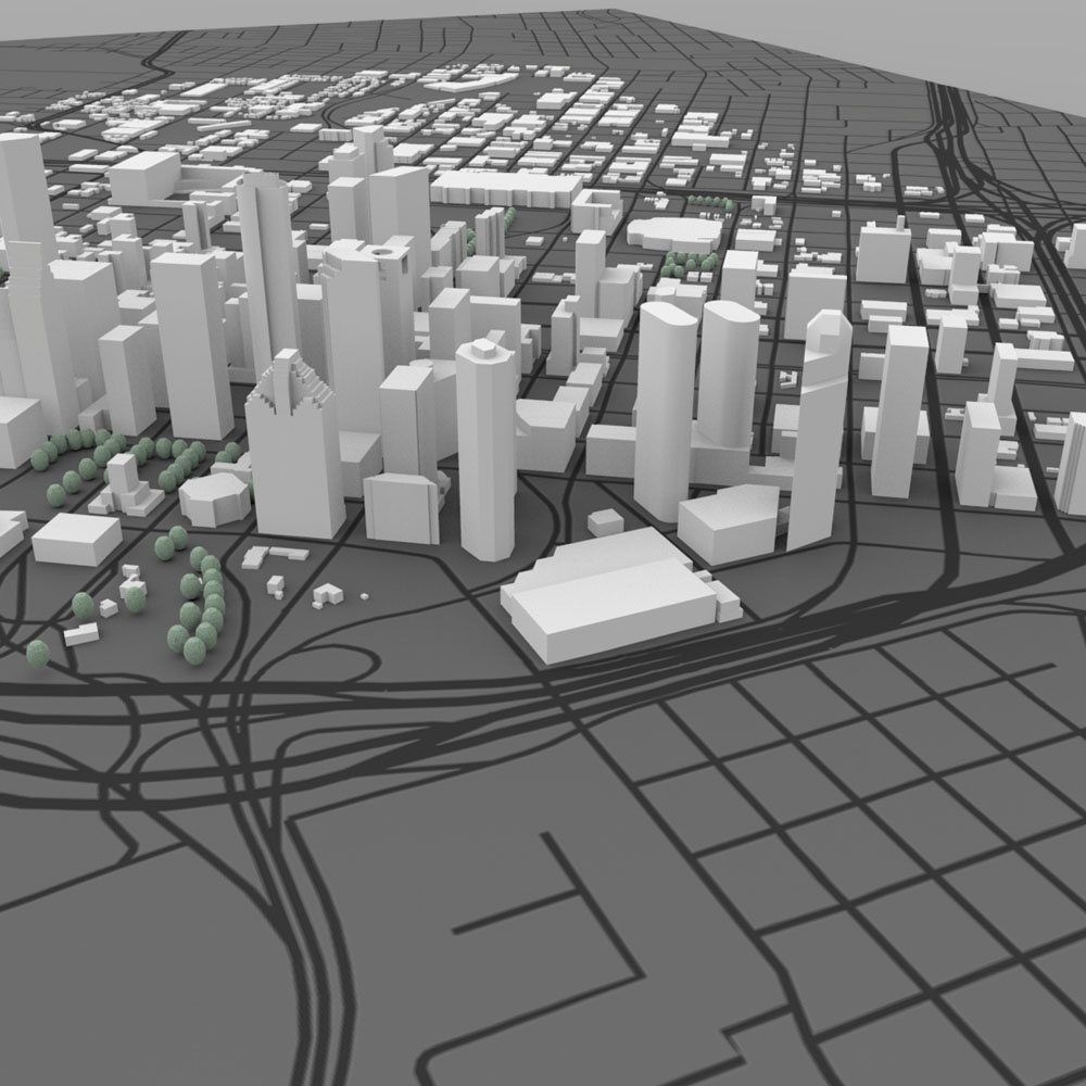 Houston Cityscape in 3ds and obj formats 3D model_9