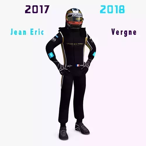 Jean Eric Vergne 2017 2018 Low-poly 3D model
