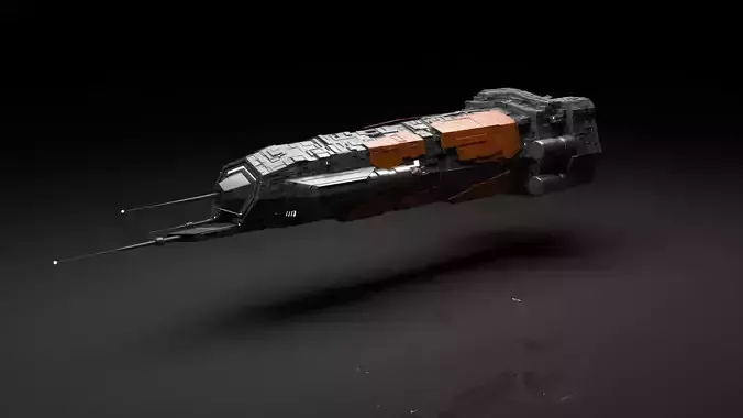 Sci-fi spaceship - Narwhal 3D model