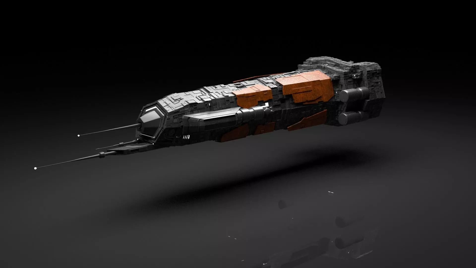 Sci-fi spaceship - Narwhal 3D model_0