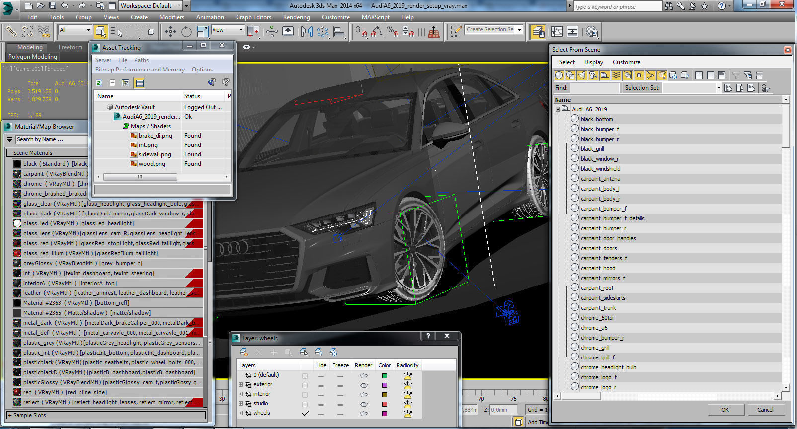 Audi A6 2019 s-line 3D model_22