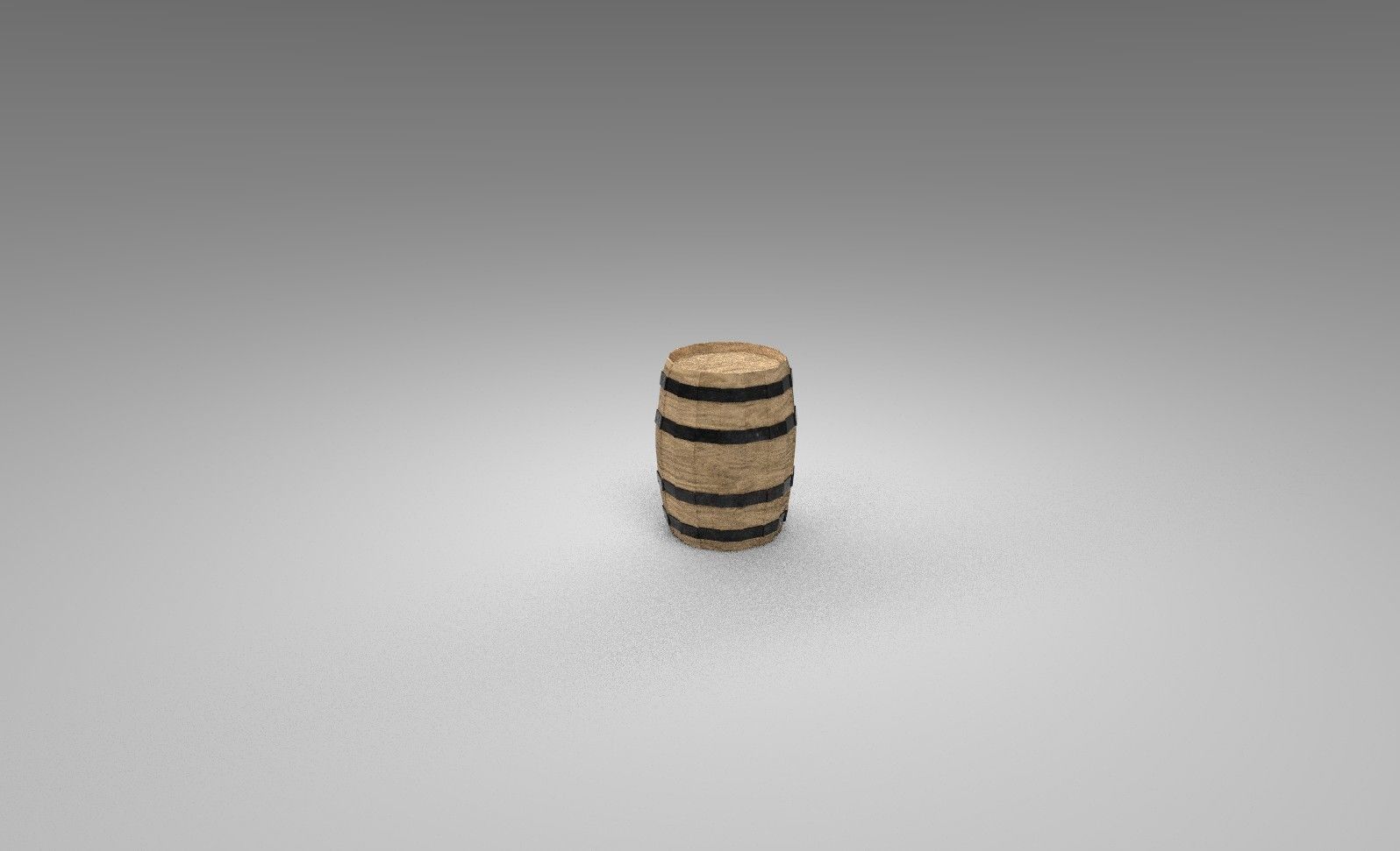Barrel wooden in sky Free low-poly 3D model_2