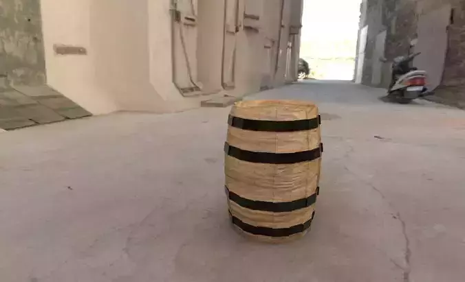 Barrel wooden in sky