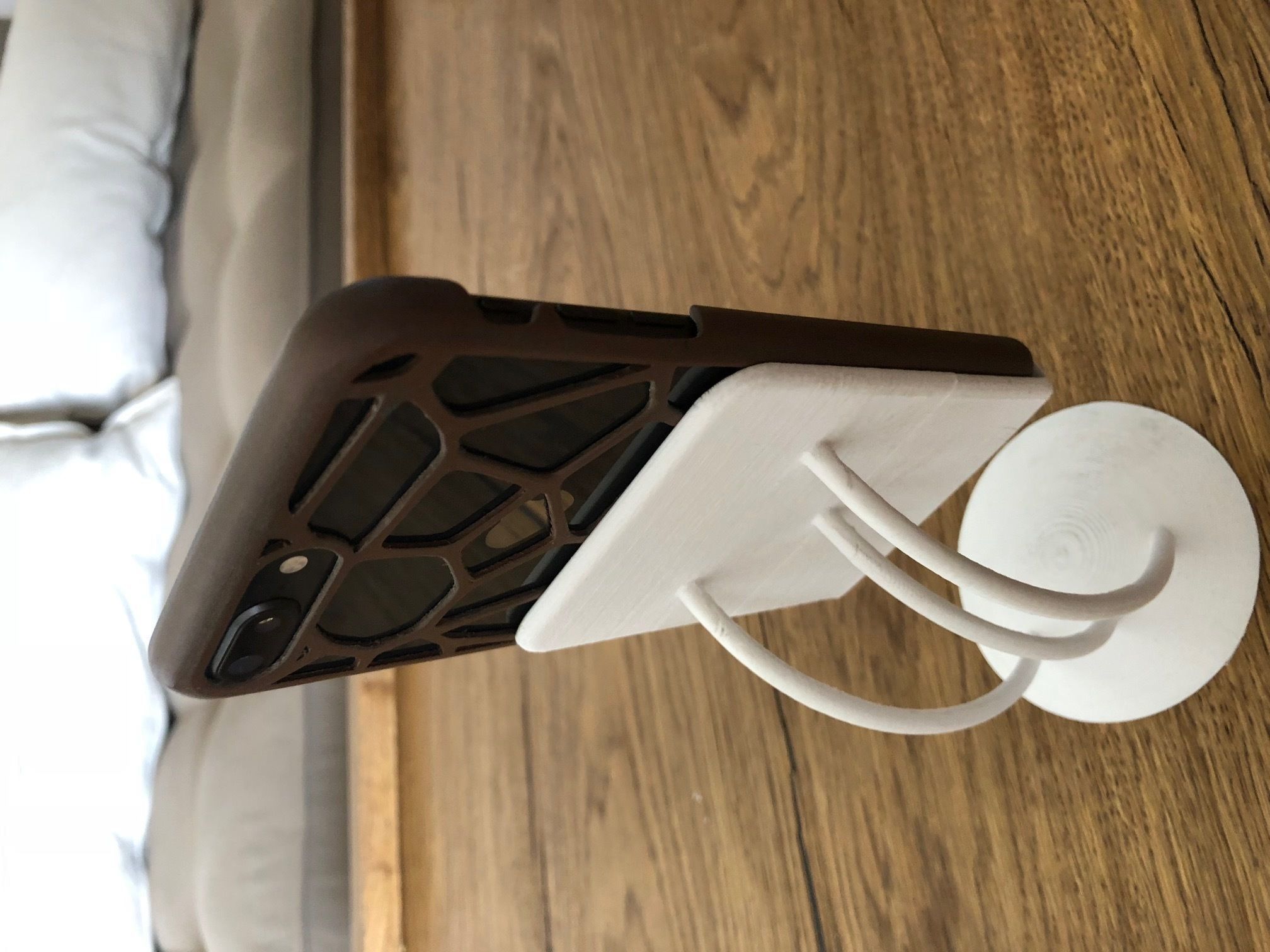 Iphone 8 plus case - Voronoi style - Fully functional 3D print model_2