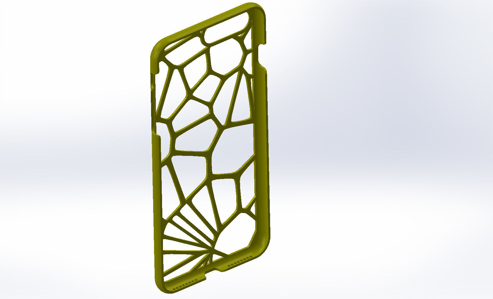 Iphone 8 plus case - Voronoi style - Fully functional 3D print model_1