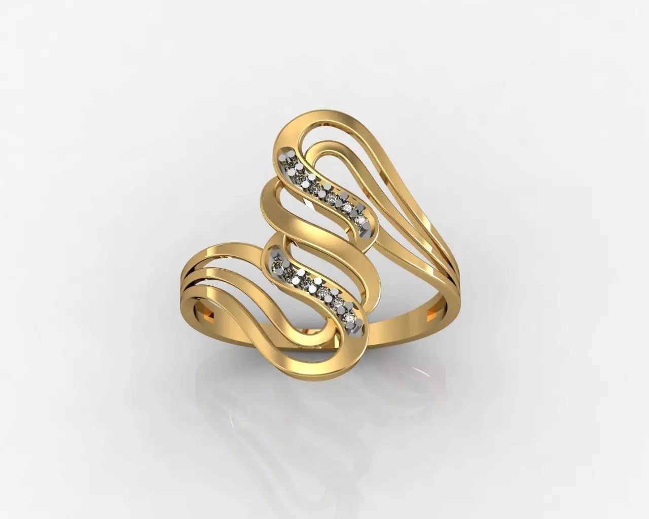 Ring Wave set 3D print model_0