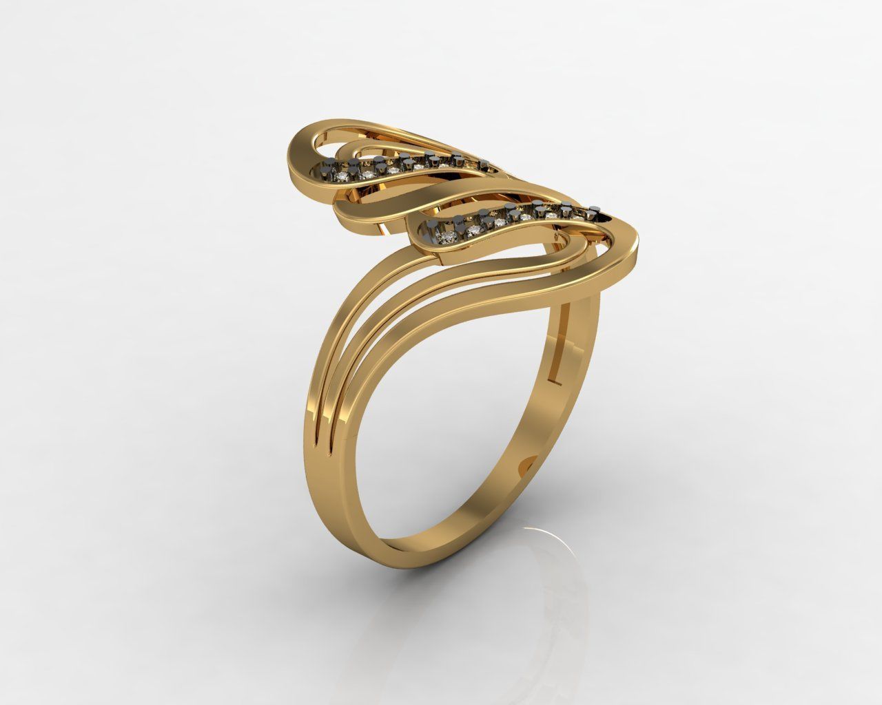 Ring Wave set 3D print model_1