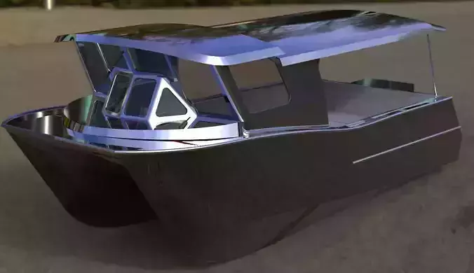 divingboat boat that looks like car 3D print model