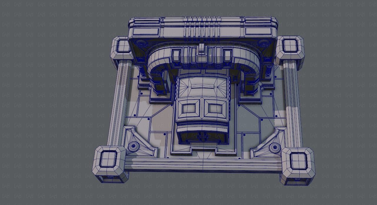 Sci-fi cartoon Model Low-poly 3D model_22