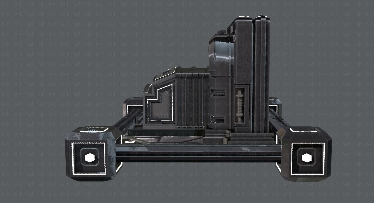 Sci-fi cartoon Model Low-poly 3D model_5