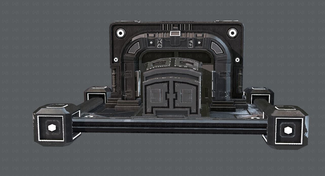 Sci-fi cartoon Model Low-poly 3D model_17