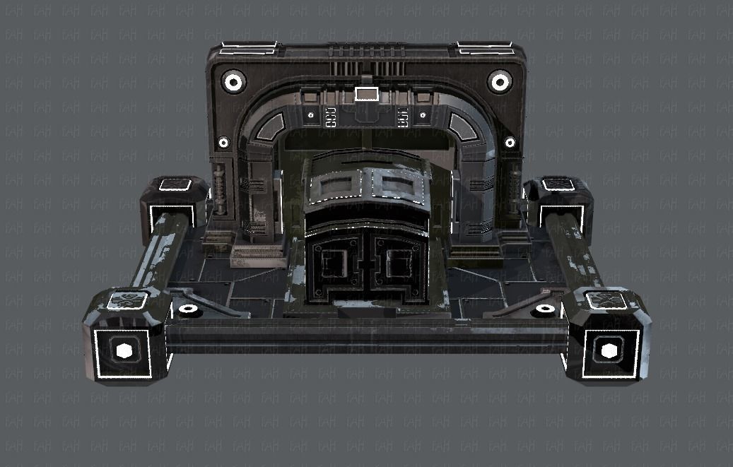 Sci-fi cartoon Model Low-poly 3D model_24