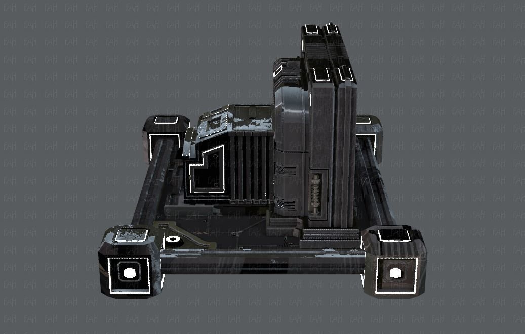 Sci-fi cartoon Model Low-poly 3D model_30