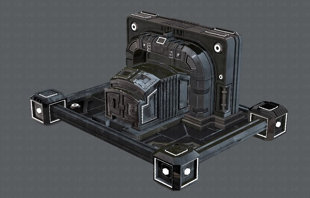 Sci-fi cartoon Model Low-poly 3D model_31