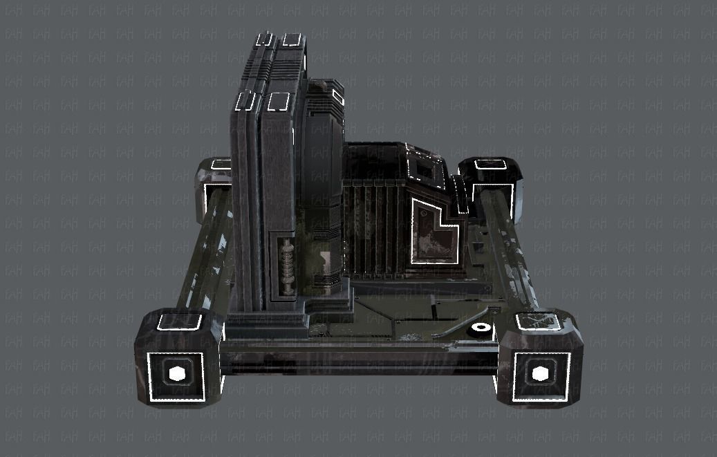 Sci-fi cartoon Model Low-poly 3D model_26