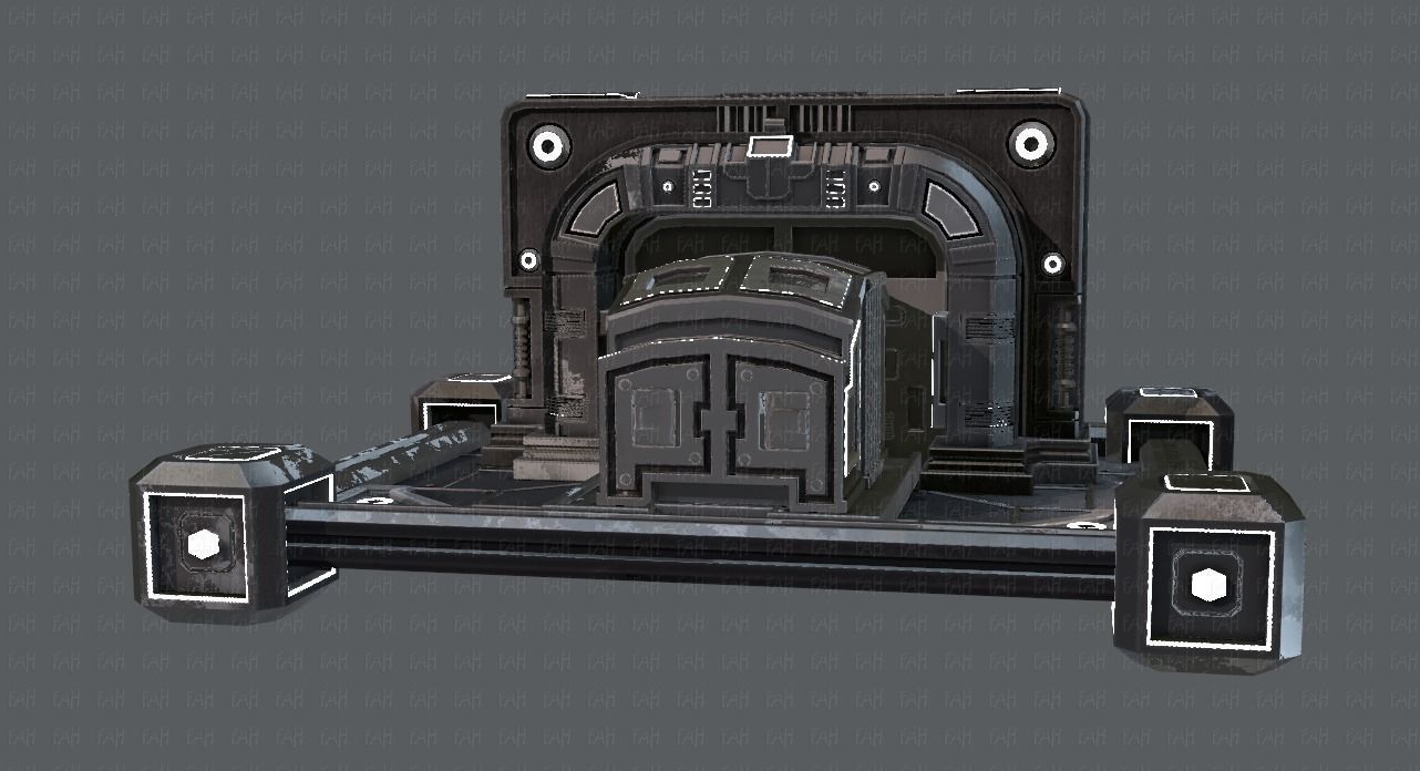 Sci-fi cartoon Model Low-poly 3D model_2