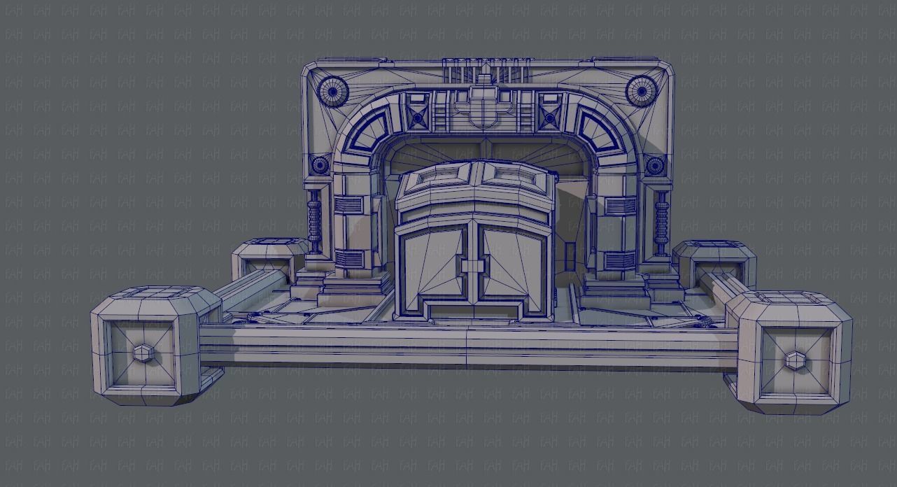 Sci-fi cartoon Model Low-poly 3D model_19