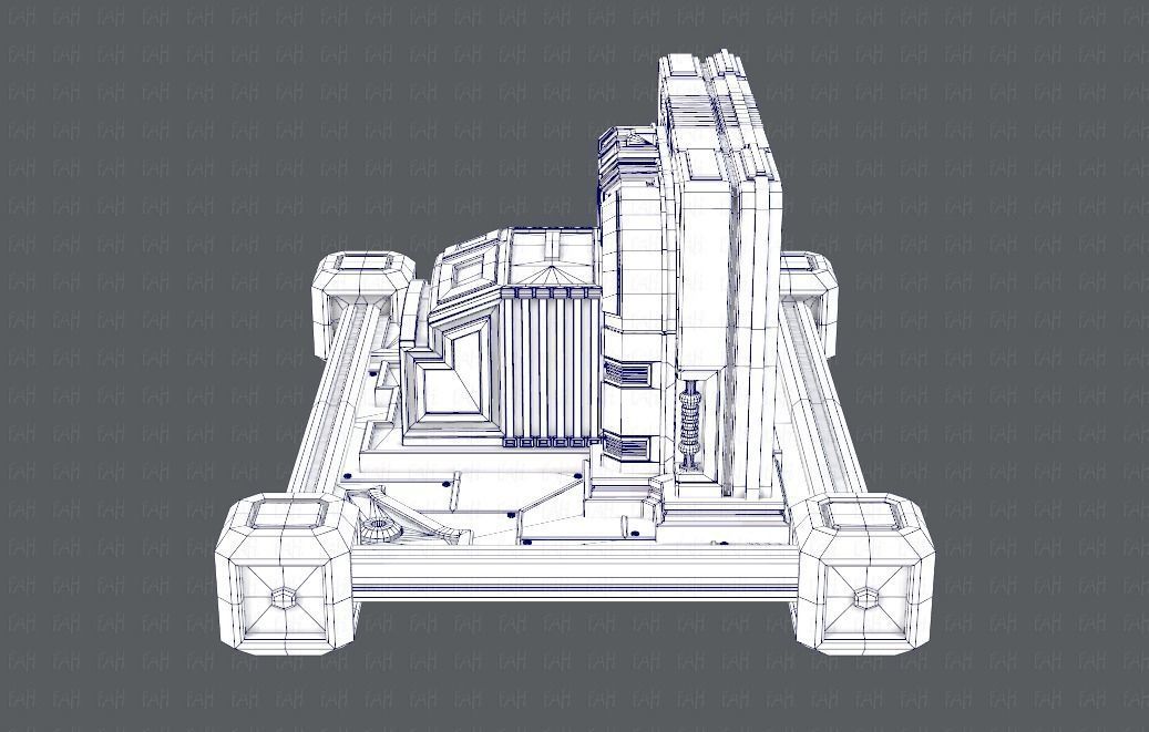 Sci-fi cartoon Model Low-poly 3D model_38