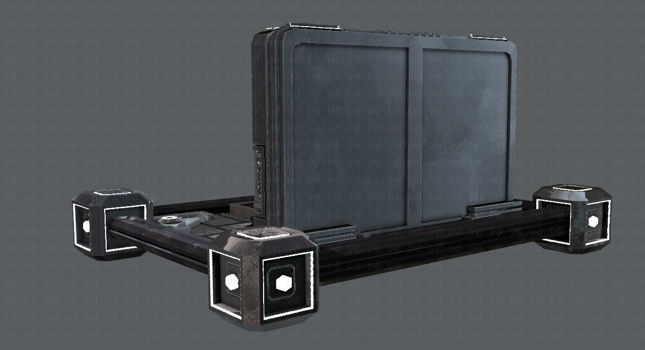 Sci-fi cartoon Model Low-poly 3D model_8